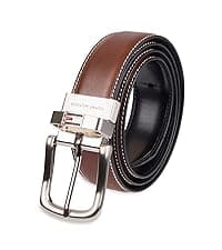 Tommy Hilfiger Men's Fully Adjustable Leather Braided Belt for Jeans, Khakis or Dress Pants