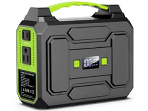 Solar Powered Generator 200W Peak/100W Rated, Portable Solar Generator Power Station with Solar Panels 40W Included, 146Wh Solar Power Bank with AC Outlet 110V for Home Use Camping Outdoor Adventure