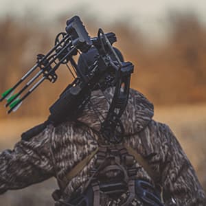 Xpedition Archery Xpedite 420 Crossbow with Rope and Crank Cocking Device, Compound Crossbow Package with Illuminated 4X32 Scope, 420 Feet Per Second