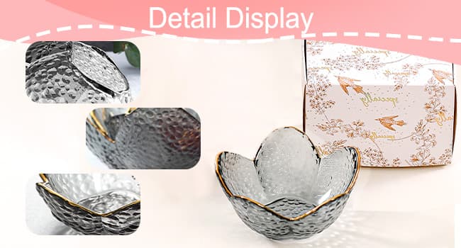 Purple Flower Jewelry Dish Glass Ring Dish Jewelry Tray Cute Vanity Organiser Room Decor Aesthetic Nightstand Bathroom Decor Trinket Dish Ring Holder Valentine's Friendship Birthday Gifts for Women