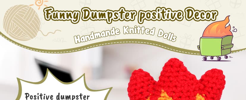 Funny Dumpster Crochet Fire, Bosses Day Gifts for Women Men Boss, Christmas Thank You Appreciation Gifts for Coworker Teacher Friend, Birthday Retirement Farewell Moving Going Away Gift Desk Decor