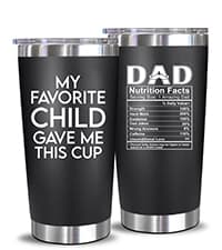NewEleven Fathers Day Gift For Dad - Birthday Gifts For Dad From Daughter, Son, Kids - Husband Gift - Birthday Present Ideas For Father, New Papa, Bonus Father From Daughter, Son - 20 Oz Tumbler