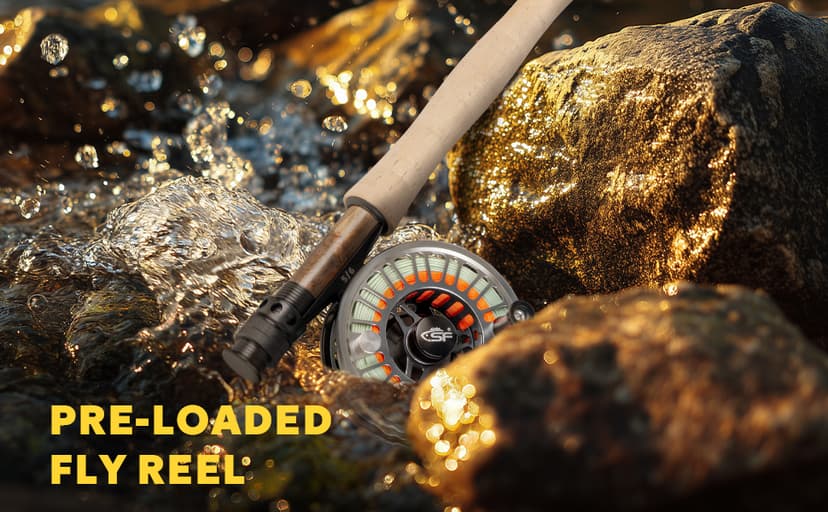 SF SF-003 Pro Fly Fishing Reel for Freshwater,CNC Precision Machining Process,Mid Arbor Design,Smooth Drag System,Lightweight Aluminum Body