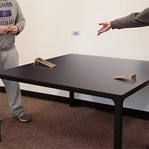 2PCS Mini Tabletop Cornhole Boards, 4.7" W x 7.7" L Wooden Desktop Toss Game with 8 Bean Bags, Portable Game Set for Travel Home