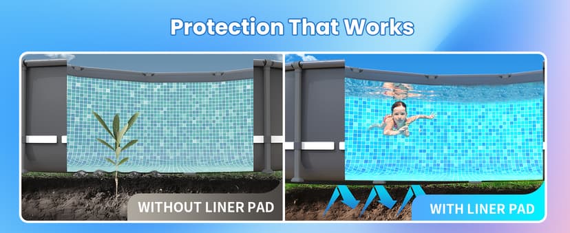 AquaJoyer 15' Round Thicker Heavy Duty Pool Liner Pad for Above Ground Pool, Pool Padding Underlayment for Pool Bottom, Protects Pool Prevents Punctures Weed Barrier Comfortable underfoot