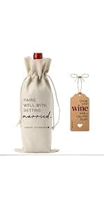 Wedding Party Decorations Getting Engaged Wine Accessory Sets Champagne Bottle Wraps Bags Married Wine Bag Married Gifts for Couples Mr Mrs Marriage Honeymoon Gift B0FMFMHK42