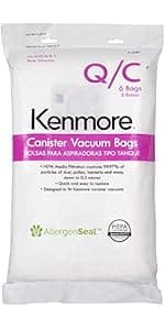 Kenmore 81214 200 Series Pet Friendly Lightweight Bagged Canister Vacuum with HEPA, 2 Motor System, and 3 Cleaning Tools-Orange
