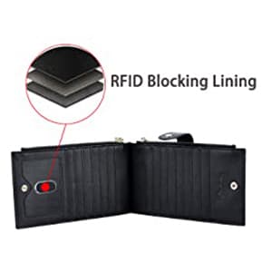 Travelambo RFID Wallet Women Large Size Bifold Multi Card Wallet Case with Zipper Pocke Credit Card Holder for Women