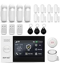 PGST WiFi Wireless Home Alarm System - 2025 Home Security System, 10-Minute Installation, 4 Door & Window Sensors + 2 Motion Sensors, APP Remote Control, Compatible with Alexa, No Monthly Fee