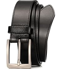 WOLFANT Thicken Full Grain Heavy Duty Casual Work Belts for Men,100% Italian Real Solid Leather