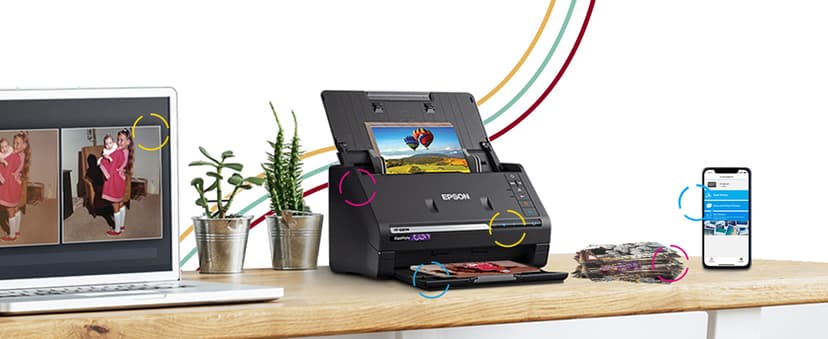 Epson FastFoto FF-680W Wireless High-Speed Photo and Document Scanning System, Black