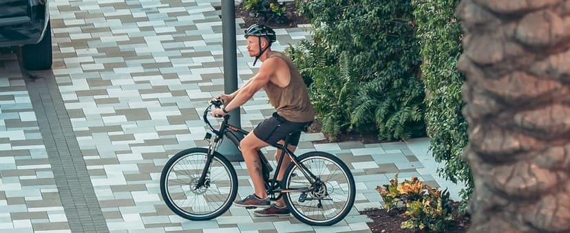 Jasion EB5 Electric Bike for Adults with Peak 1000W Brushless Motor, 40Miles 20MPH Commuting Electric Mountain Bike with 360Wh Removable Battery, 7-Speed, 26" Tires and Front Fork Suspension