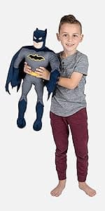 Batman Kids Bath/Pool/Beach Super Soft Cotton Terry Hooded Towel Wrap, 24" x 50", By Franco