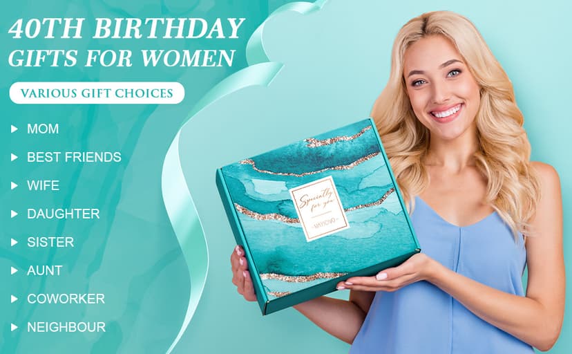 40th Birthday Gifts for Women Her, Funny Turning 40 Year Old Gifts, Best 40 Fabulous 1985 Birthday Gifts Basket Unique Happy 40th Birthday Gifts Ideas for Her Mom Sister Friend Wife Daughter Coworker