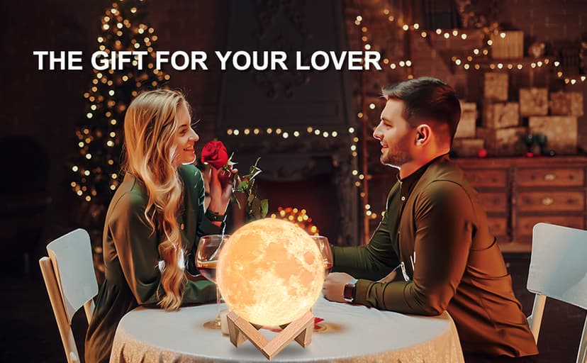 CPLA Moon Lamp Upgrade 128 Colors, Gifts for Women Men Friends Her Mom Sister, Christmas, Birthday, Anniversary, House Warming Gifts New Home, Diameter 6 inch