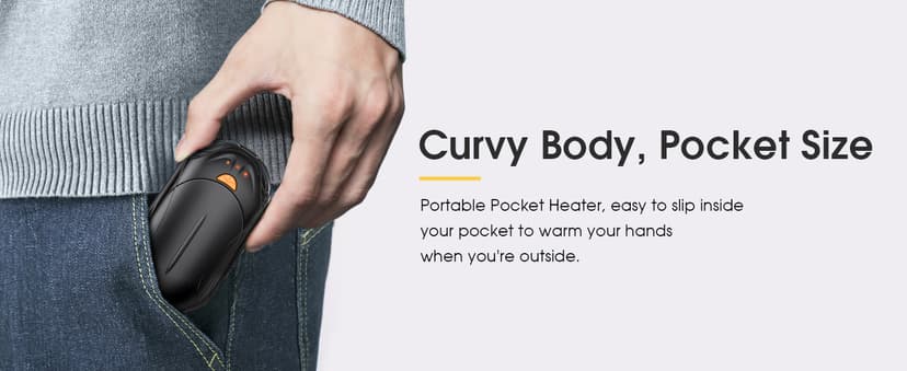 AI Hand Warmers Rechargeable 2 Pack, 6000mAh Electric Hand Warmers, AI Smart Chips 20Hrs Long Safe Heat, Portable Pocket Heater, Gifts for Christmas, Outdoor, Golf, Hunting, Camping Accessories