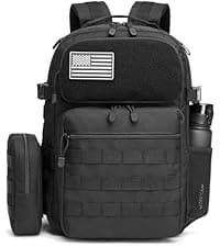 G4Free 3-in-1 Travel Duffle Bag for Men and Women, 50L Large Gym Sports Bags Tactical Military Duffle Backpack with Shoes Compartment and Wet Pocket (Black)