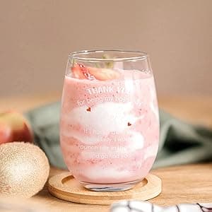 Futtumy Boss Lady Gifts, Bosses Day Gifts for Women, Thank You for Being My Boss Lady Wine Glass, Funny Boss Day Gift Office Christmas Birthday Retirement Gift for Women Manager, 17 Oz