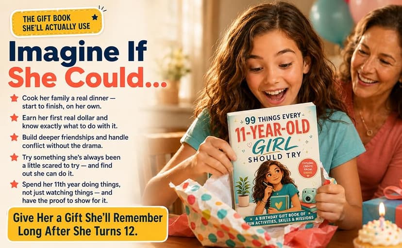 99 Things Every 11-Year-Old Girl Should Try: The Birthday Gift Book of Fun Activities, Real-Life Skills, and Confidence-Building Missions for Tween Girls B0H3GQ2VN4