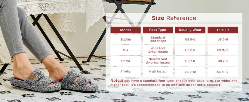 Machine-washable, Gifts, Memory Foam, Anti-slip Sole, Lightweight, Indoor and Outdoor, Cozy EverFoams Womens Fuzzy Open-toe Slippers Memory Foam Indoor House Shoes B0CLGNYKFR