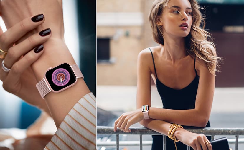 Zedoli Metal Band Compatible with Apple Watch Band 40mm 38mm 41mm 45mm 44mm 42mm 46mm for Women Men, Stainless Steel Milanese Mesh Loop Magnetic Wristbands for iWatch Series 11 10 9 8 7 6 5 4 3 2 1 SE