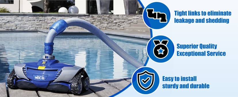Pool Cleaner Hose for Zodiac MX6 MX8 Twist Lock Pool Vacuum Hose Replacement Parts 39 Inch R0527700 MX6 MX8(6pack)