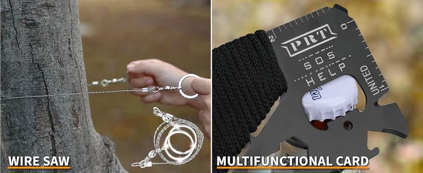 XKASE Survival Kit, Gifts for Men Dad Husband, Emergency Survival Gear and Equipment 19 in 1, Fishing Hunting Birthday for Men, Camping Accessories, Cool Gadget, Camping Essentials