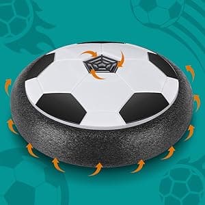 2 Pack Hover Soccer Ball with 8 Pcs Batteries, Air Floating Soccer Toy with LED Lights and Foam Bumper, Indoor Games for Kids 4-8-12, Toys Gifts for 3 4 5 6 7 8 9 Year Old Boys Girls