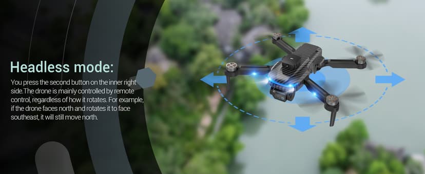 4K Dual-Camera Drone with GPS for Adults & Teens - Foldable RC Quadcopter with Auto Focus, 30 Mins Flight Time, Follow Me, Waypoint Flight, Headless Mode, 6-Axis Gyro, One-Key Emergency Stop - Black