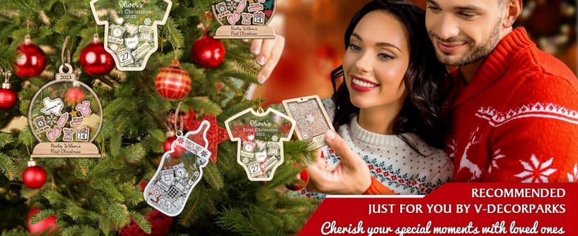 Personalized Christmas Ornaments 2025 - Snow Globe Personalized Ornaments for Family of 2,3,4,5,6,7,8,9,10 Members, Ginger Breads Custom Ornament Xmas Gift Idea