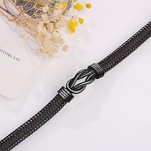 𝗞𝗻𝗼𝘁 𝗕𝗿𝗮𝗰𝗲𝗹𝗲𝘁 𝗚𝗶𝗳𝘁𝘀 𝗳𝗼𝗿 𝗠𝗲𝗻 Brown Braided Leather Stainless Steel Infinity Bracelets Lettering Love You Forever Gifts for Son Grandson Husband Boyfriend Brother Always Linked Together