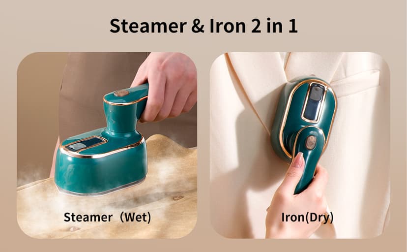 Travel Steamer for Clothes -1000W Small Steam Irons Foldable for Wrinkle Removal, Compact Portable Mini Steamer for Clothes Travel College Dorm Office Home Garment Steamer for Clothes 120V,1 Piece