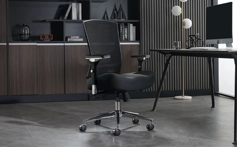 Big and Tall Office Chair 700lbs with Ergonomic W Wide Thick Seat Cushion, Oversized Mesh Desk Chair with Adjustable Lumbar Support, Computer Chair with Upgraded 4D Armrests
