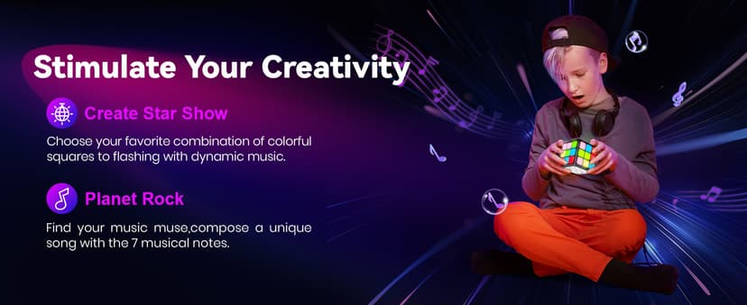 Rechargeable Game Handheld Cube - 15 Fun Brain & Memory Game with Score Screen - Christmas Easter Birthday Gifts for Boys Girls Ages 6-12+ Years Old - Toy Gift Idea for Kids Teens (Black)