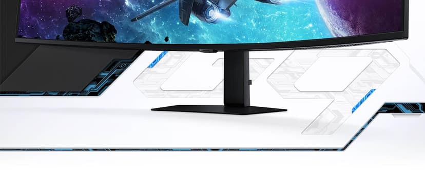 SAMSUNG 49" Odyssey G9 (G95C) Series DQHD 1000R Curved Gaming Monitor, 240Hz, 1ms(GtG), DisplayHDR 1000, AMD FreeSync Premium Pro, Eye Saver Mode, Auto Source Switch+, LS49CG950ENXZA, 2024