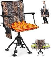 HUNTSEN Hunting Blind 270 Degree See Through Ground Blind - 2-3 & 3-4 Person Pop Up Deer Blind for Hunting with Carrying Bag - 300D Reinforced Portable Durable Blind for Turkey and Deer