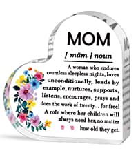 Mom Gifts from Daughter Christmas Gift for Mom, Mom Birthday Ideas Gift Cool Mother's Day Gifts from Daughter Best Mom Ever Gifts New Mom Single Mom Christmas 2024 Acrylic Plaque Sign 5x3in