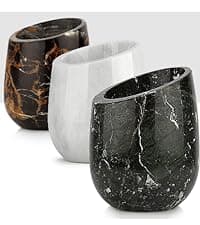 Gusto Nostro Marble Wine Chiller Bucket - 750ml Wine Bottle Cooler and Champagne Chiller for Party, Kitchen, Bar Cart Decor to Chill & Keep Bottles Cold with Unique Wine Lovers Gift Box (White)