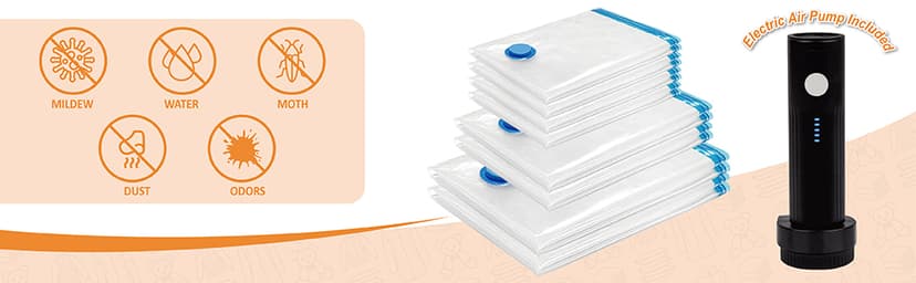 15 Space Saver Bags with Electric Pump