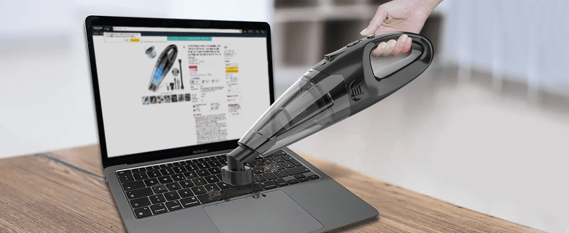 Handheld Vacuum Cordless Rechargeable with LED Light, Car Vacuum Portable Cordless, Hand Vacuum Cleaner Car Seats, Home, Quick Cleanup, Strong Suction, Lightweight, Includes Crevice Nozzle & Brush