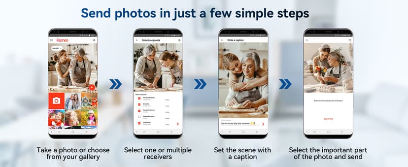 Frameo 10.1" WiFi Digital Picture Frame, Smart Digital Photo Frame with 16GB Storage, 1280x800 IPS HD Touch Screen, Auto-Rotate, Easy Setup to Share Photos or Videos Remotely via App from Anywhere