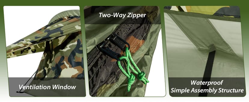 GEERTOP Ultralight Single Person Bivy Tent for Camp Waterproof 1 Man Tent for Camping Hiking Backpacking Hunting Outdoor Survival Gear - Easy Set Up