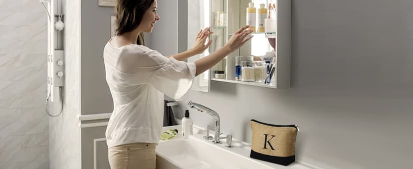 YOOLIFE Personalized Gifts for Women - Initial Jute Tote Bag & Makeup Bag, Birthday Gifts for Women Mom Wife Teacher Friend