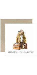 Old English Co. Winnie The Pooh Leaving Card for Him or Her - Friendship Quote from Winnie The Pooh and Piglet for Sister, Cousin, BFF - Thinking of You Sympathy Card | Blank Inside with Envelope B0C9V74FDS