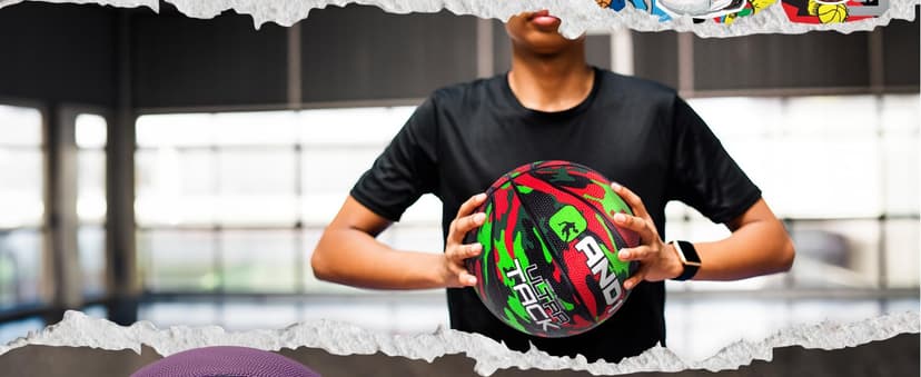 AND1 Chaos Rubber Basketball: Game Ready, Office Regulation Size (29.5”) Streetball, Made for Indoor/Outdoor Basketball Games- Graffiti Series