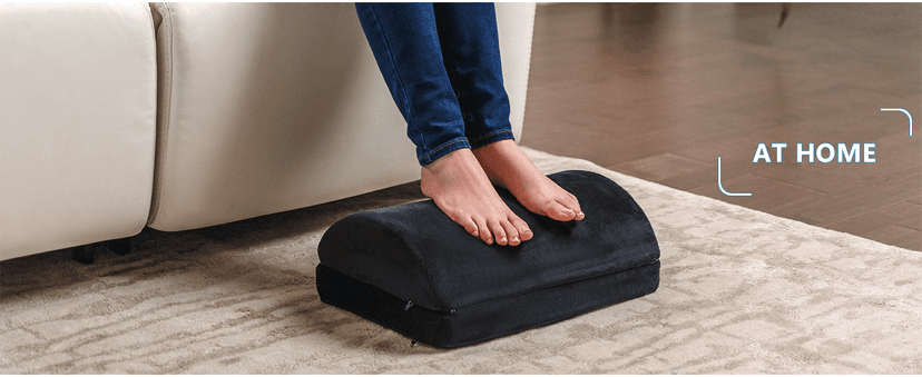 ComfiLife Foot Rest for Under Desk at Work – Adjustable Desk FootRest for Office Chair, Gaming Accessories – Ergonomic Teardrop Design for Back, Hip & Leg Pain Relief – 100% Memory Foam (Black)