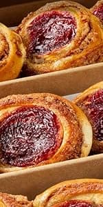Fruit Danish Pastries | Christmas Holiday Corporate Food Gifts in Gift box |12 Individually Wrapped ASSORTED Fruit Filled Cinnamon Buns | Halloween, Thanksgiving-Stern’s Bakery