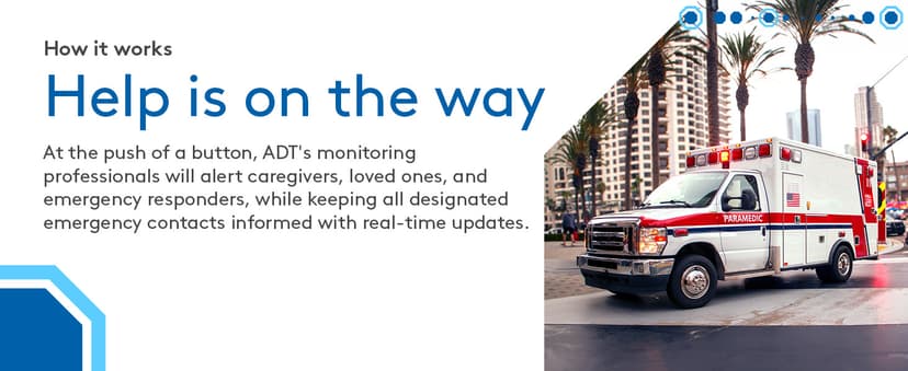 ADT-Monitored 24/7, LTE/GPS Technology, Waterproof Wearable Bracelet, Home & On-the-Go Safety ADT On-The-Go Mobile Medical Alert System for Seniors, Neck Pendant B09JT3ZQWC