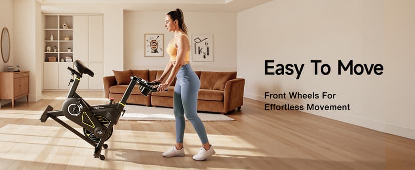 Exercise Bike, Adjustable Magnetic Resistance Stationary Bikes for Home Cardio with Exclusive App, Indoor Bike with 330lbs Weight Capacity Comfortable Seat, Tablet Mount and Fitness Courses