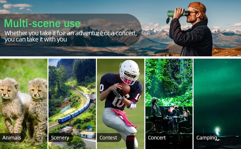 Pankoo 12x60 HD Monocular Telescope for Adults high Powered | Comes with Smartphone Adapter Tripod Hand Strap | Suitable for Bird Watching Sports Hiking Traveling